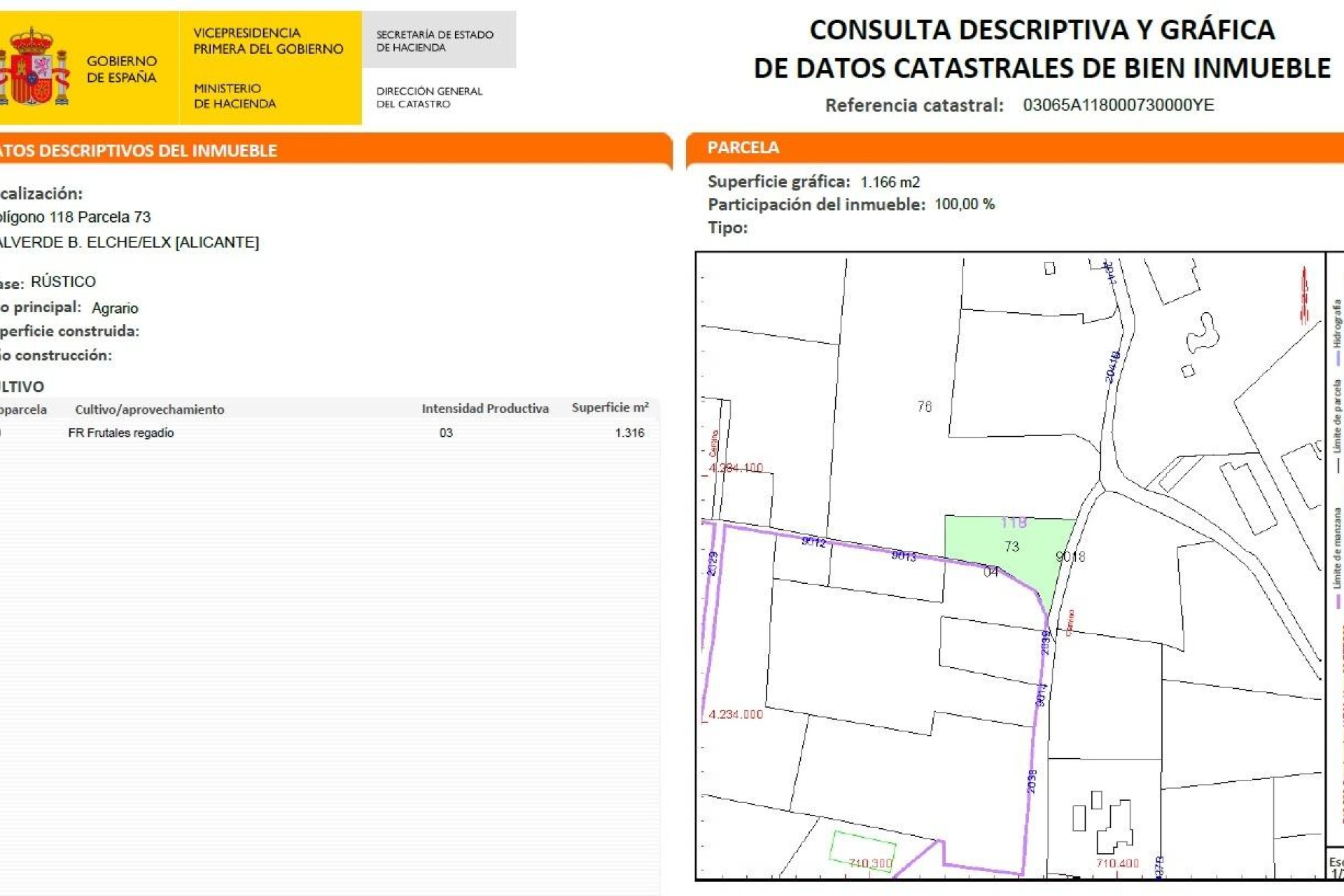 Resale - Plot / Land - Elche Pedanías - Valverde