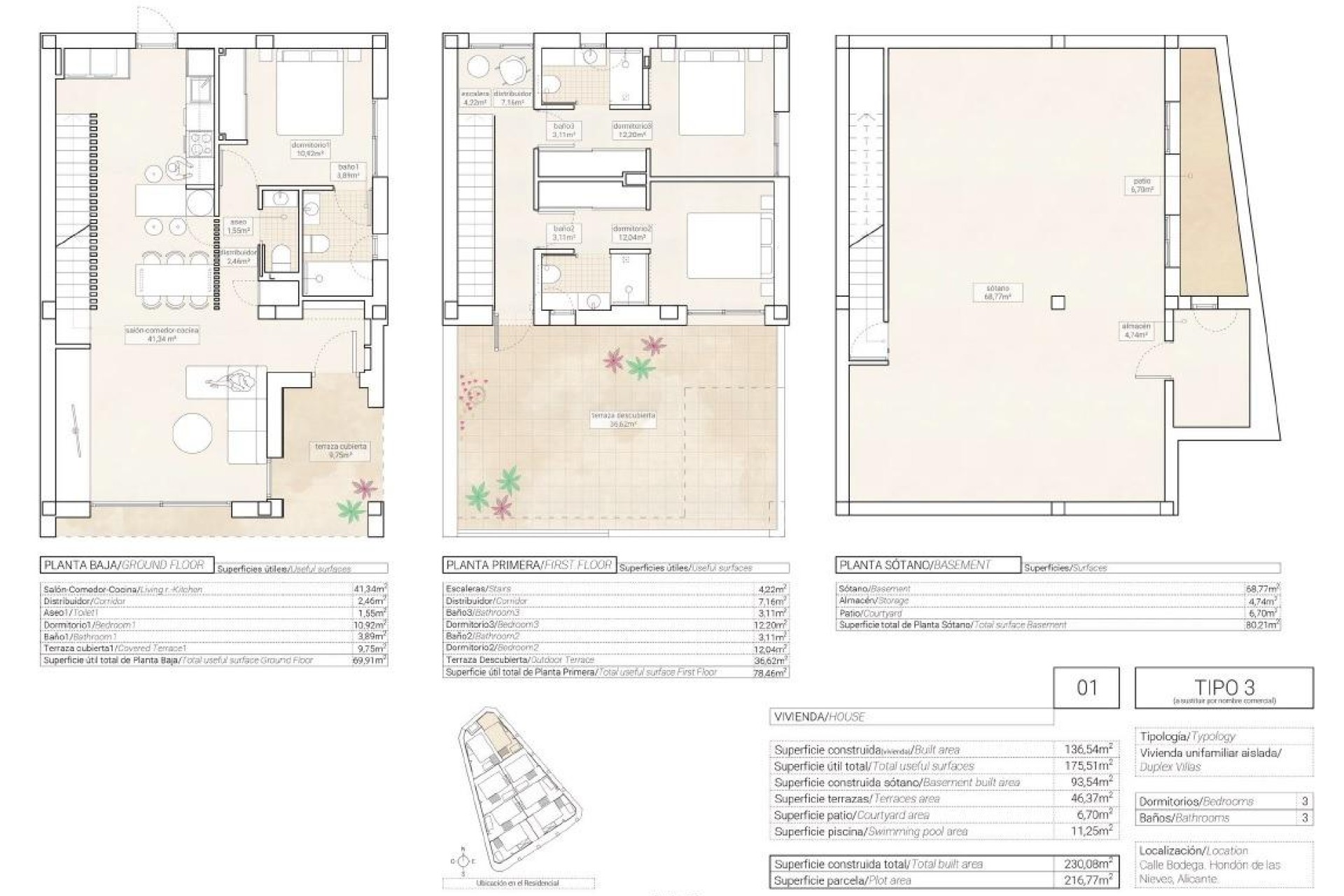 Resale - Villa - Hondón de las Nieves - Pueblo