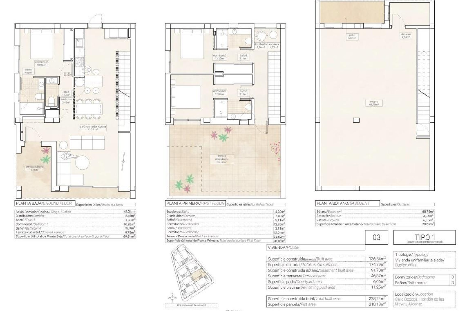 Resale - Villa - Hondón de las Nieves - Pueblo