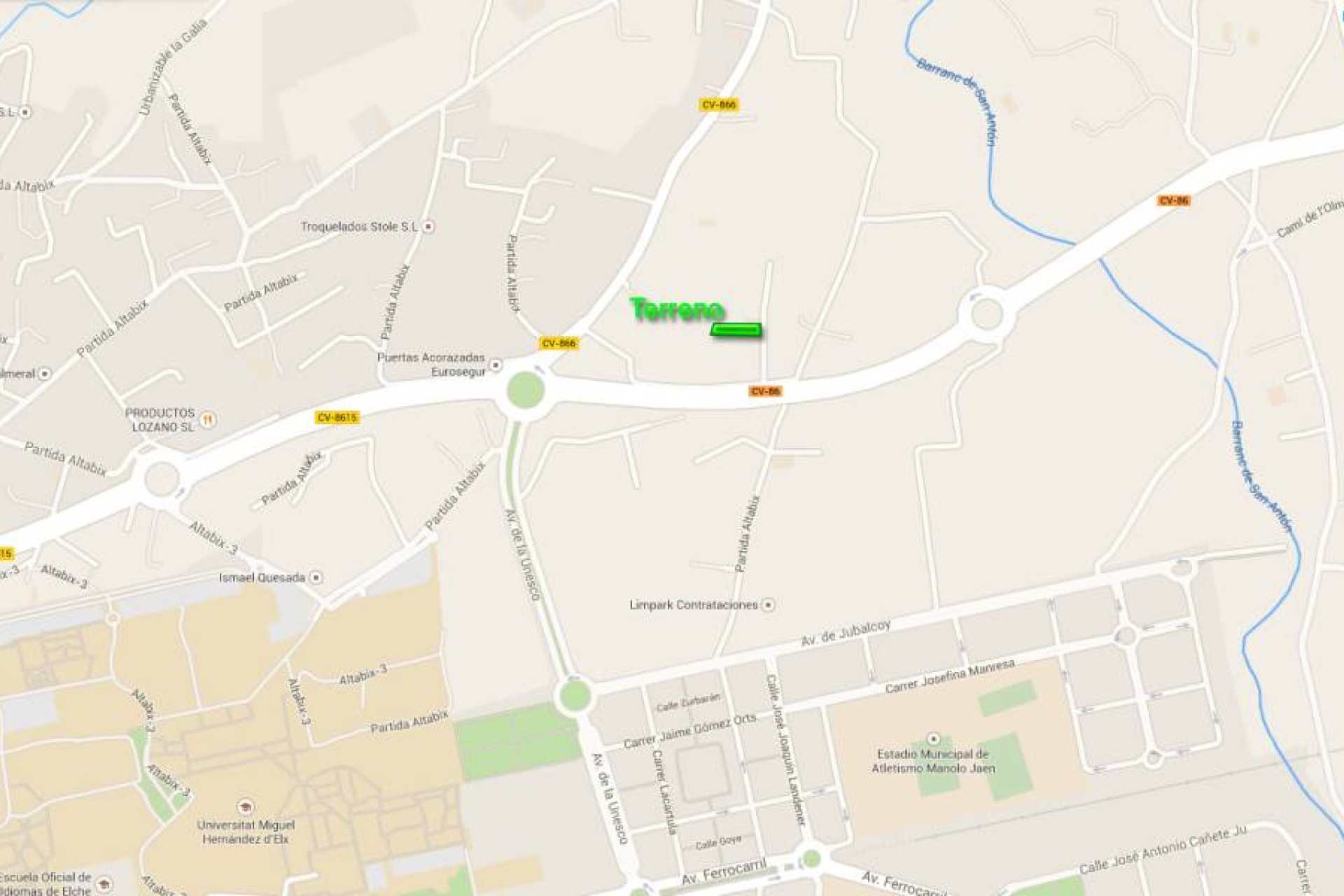 Reventa - Plot - Elche - Universidad - Ciudad deportiva