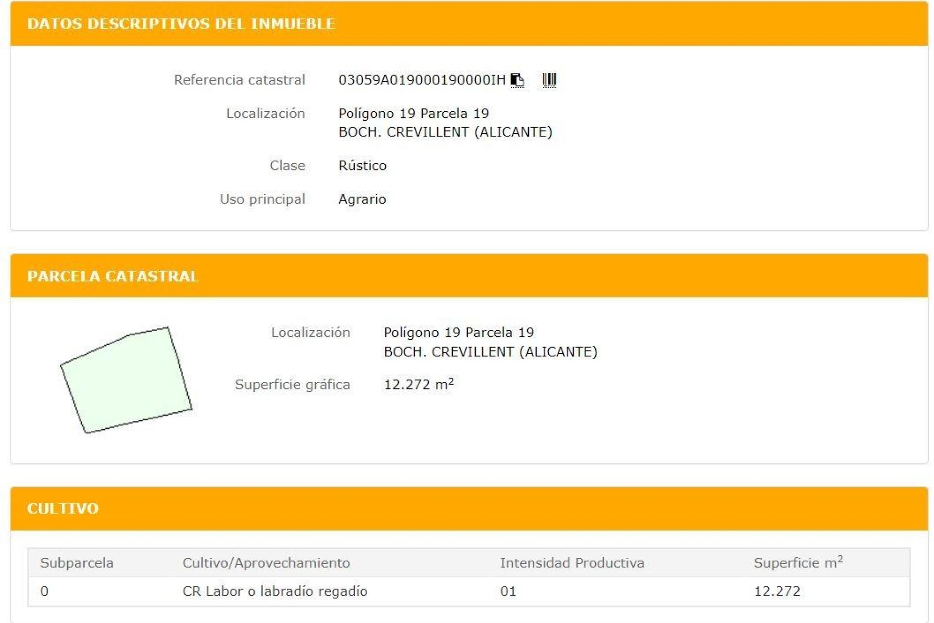 Revente - Parcelle / Terrain - Crevillent - BOCH