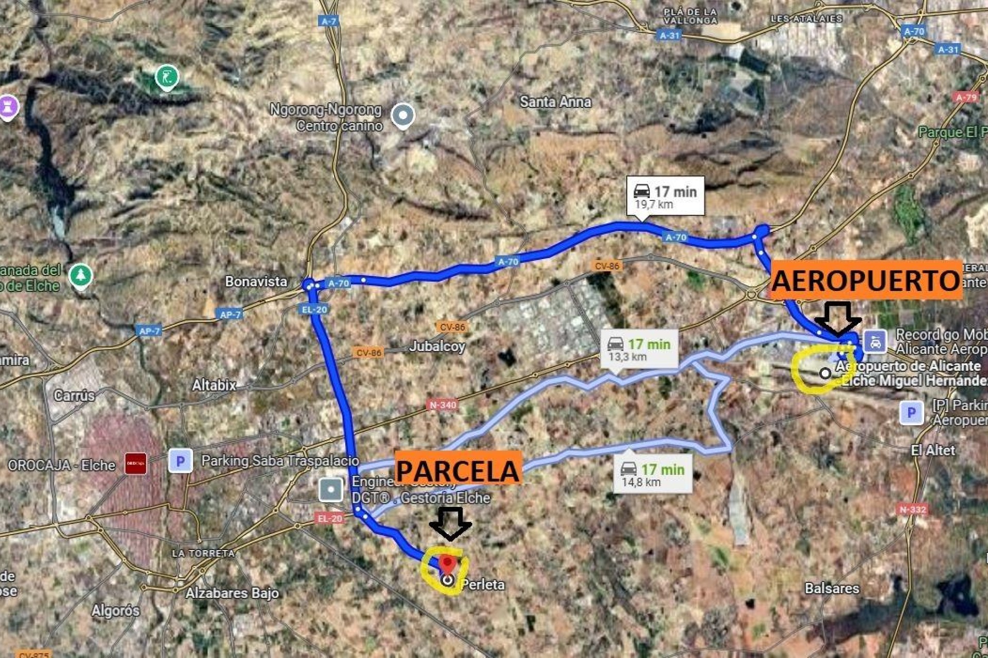 Revente - Parcelle / Terrain - Elche Pedanías - Maitino-Perleta