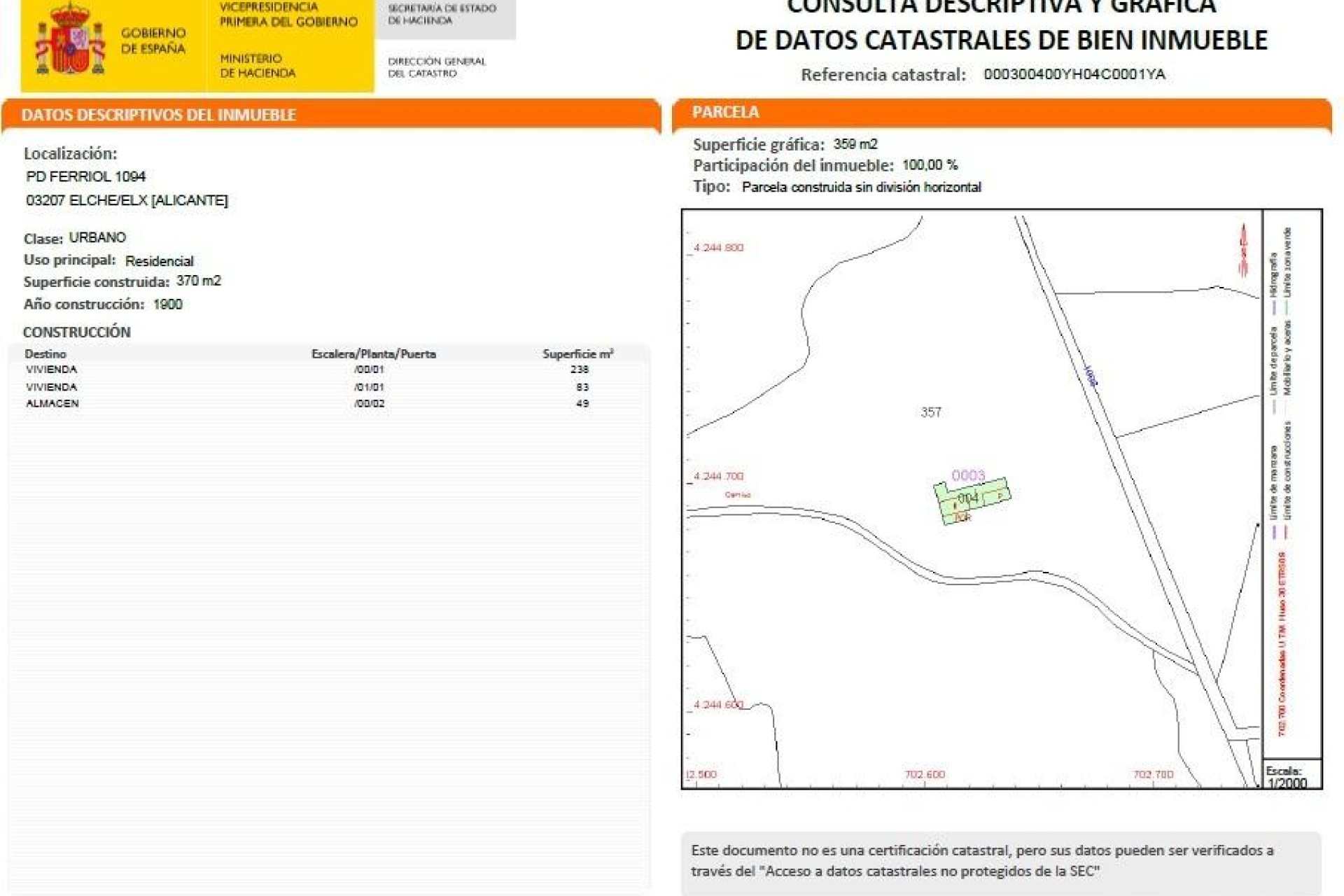 Revente - Ville - Elche - La Galia-Bonavista