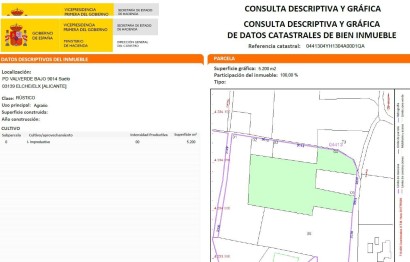 Reventa - Plot - Elche Pedanías - Valverde